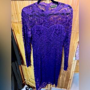 Lace dress/ Stanzin. Size large. Purple